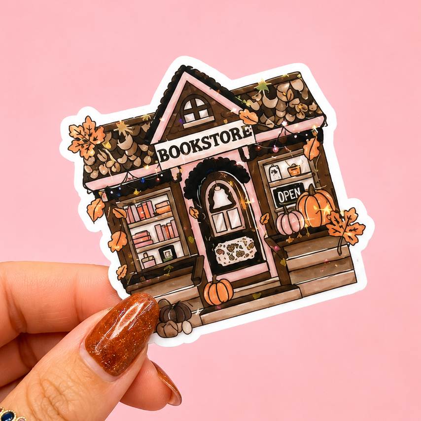 📚🍂 Autumn Bookstore Sticker 🎃🤎