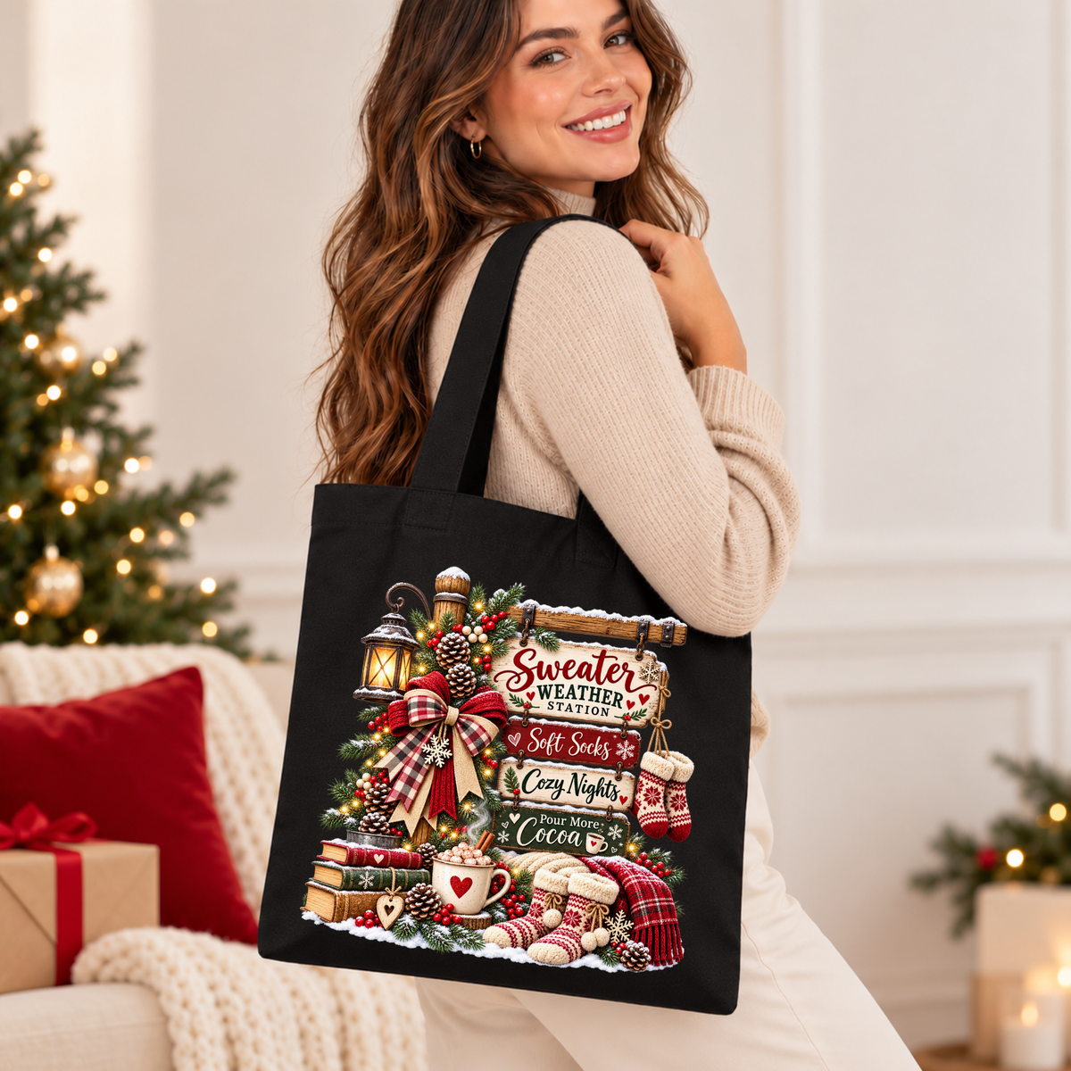 The Cosy Christmas Corner 🎄☕ Christmas Tote Bag