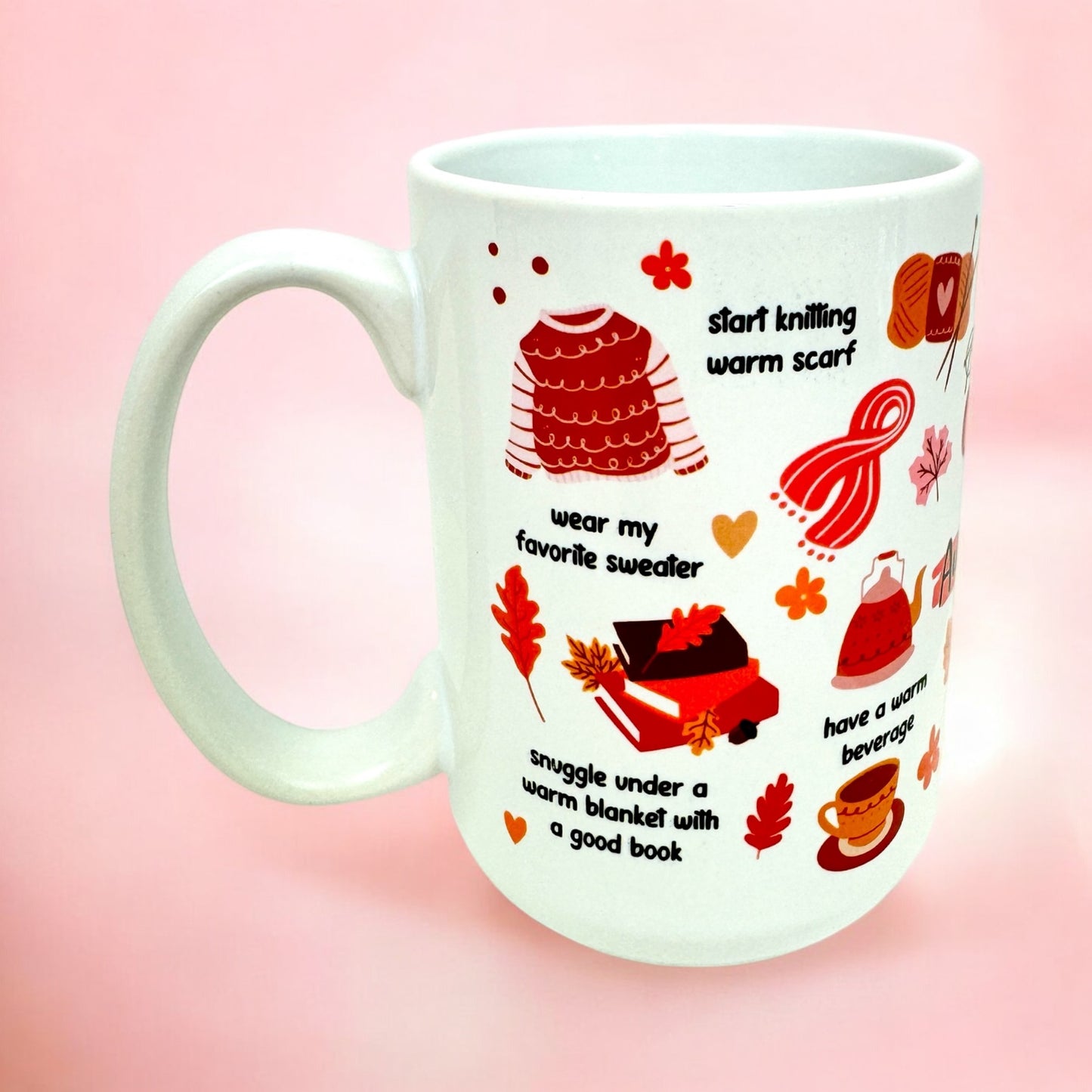 🍂 Cozy Vibes & Autumn Dreams – 15oz Mug ☕🎃