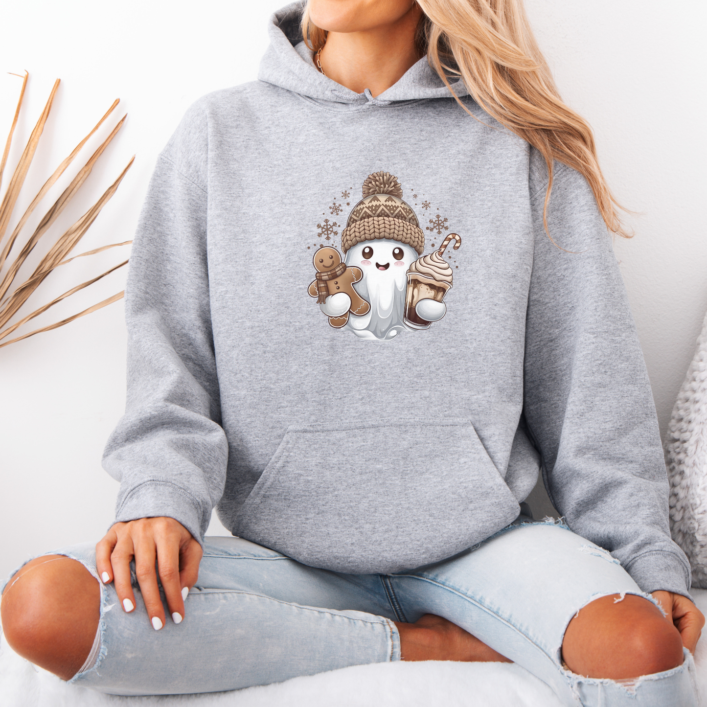 Gingerbread Ghost 👻  Luxuriously Thick Hoodie