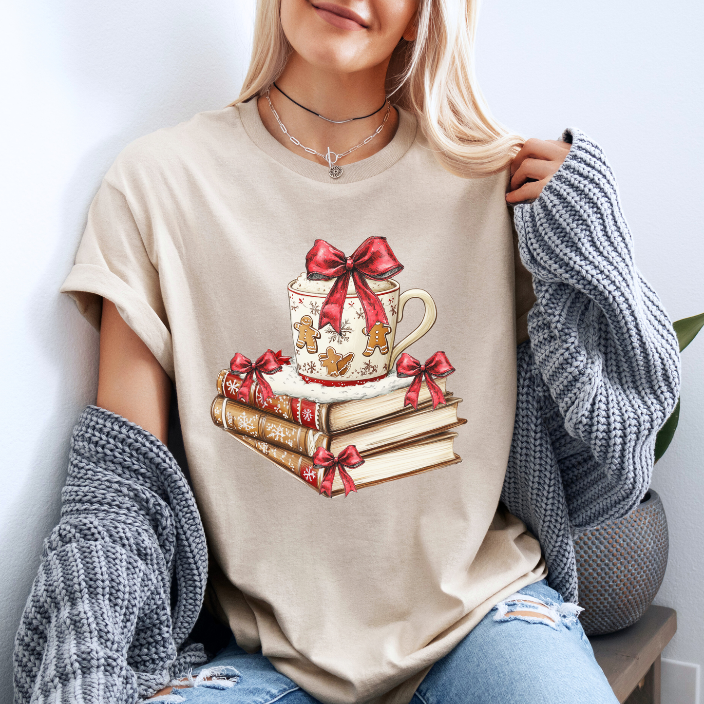 🍪📖 Gingerbread & Stories ✨ 100% Organic Cotton T-Shirt