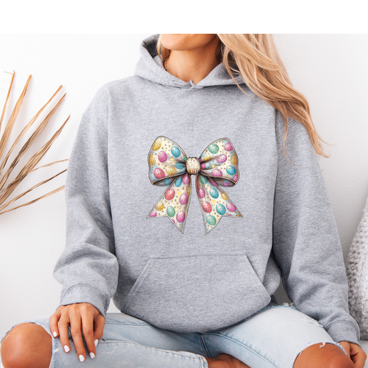 🎀 Easter Egg Bow Hoodie 🐣