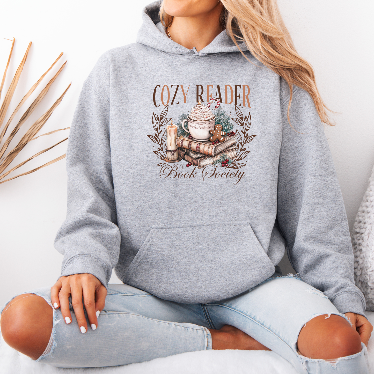 ☕ Cozy Reader Society 📖  Luxuriously Thick Hoodie