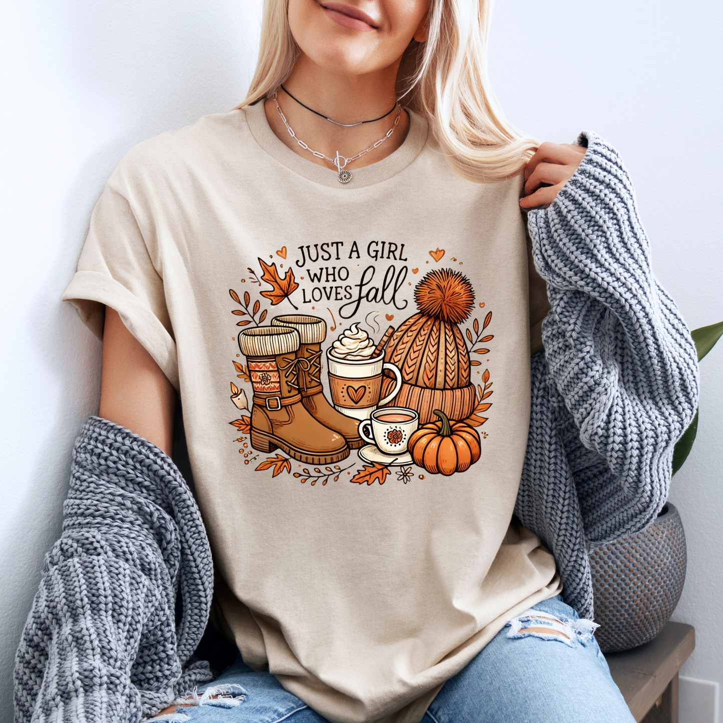 Just a Girl Who Loves Fall - 100% Organic cotton T-shirt