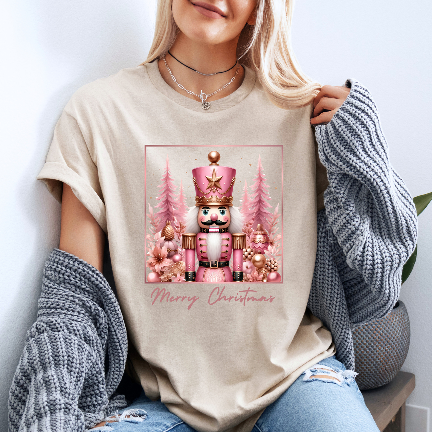 💕🌟 Pink Nutcracker Christmas 🎁 100% Organic Cotton T-Shirt