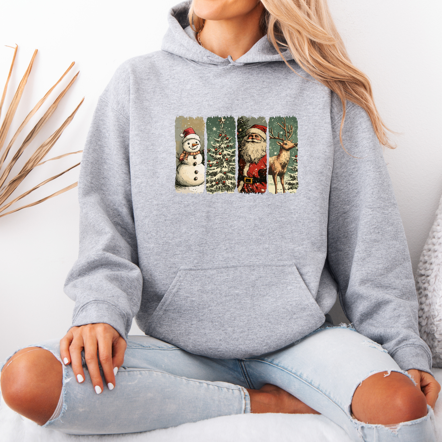 🌟 Retro Holiday Magic 🎄  Luxuriously Thick Hoodie