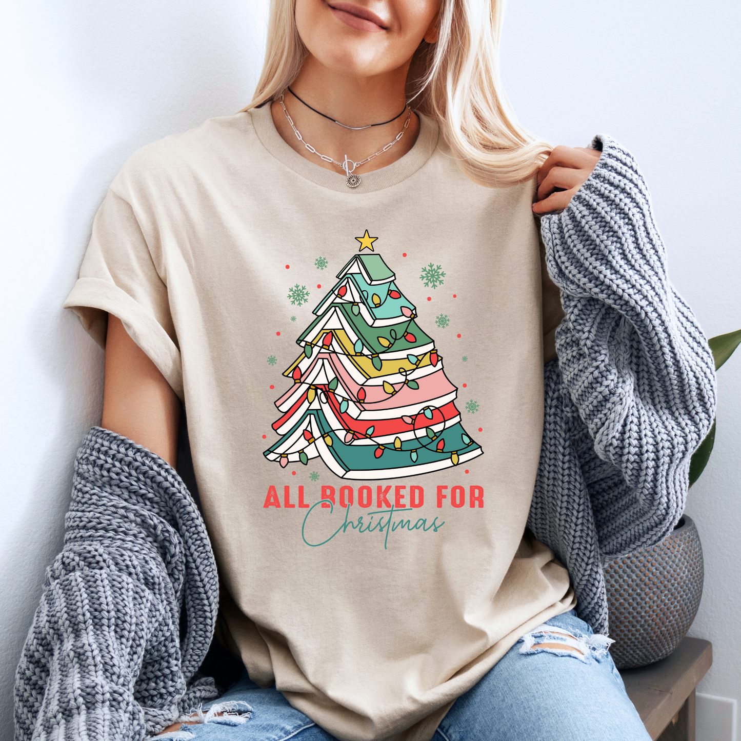 📚🎄 All Booked for Christmas ✨  100% Organic Cotton T-Shirt
