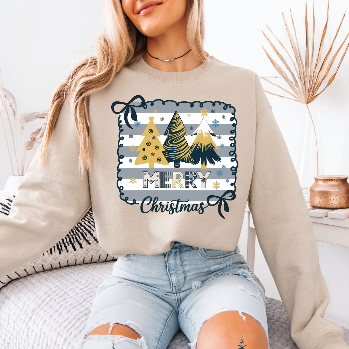 💛 Golden Merry Christmas🎄 Organic Cotton Sweatshirt