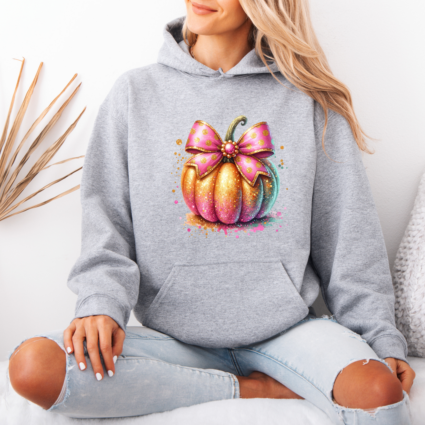 Glitter Pumpkin Luxuriously Thick Hoodie