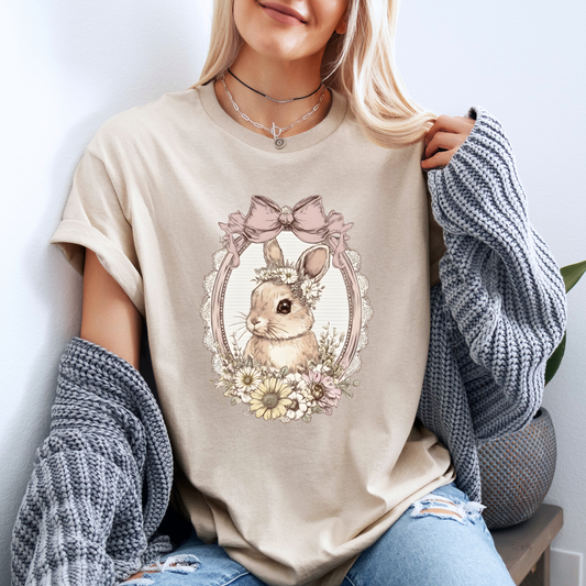 Cute Floral Bunny Bow Shirt 🐰🎀