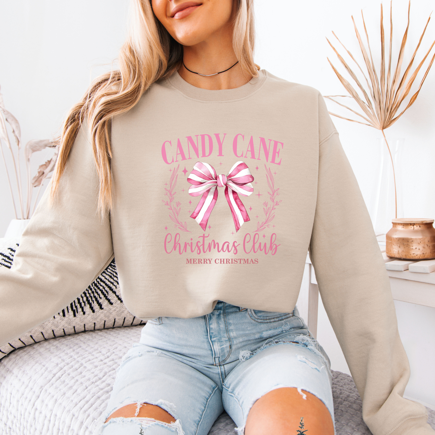 🍭🎄 Candy Cane Christmas Club ✨ Organic Cotton Sweatshirt