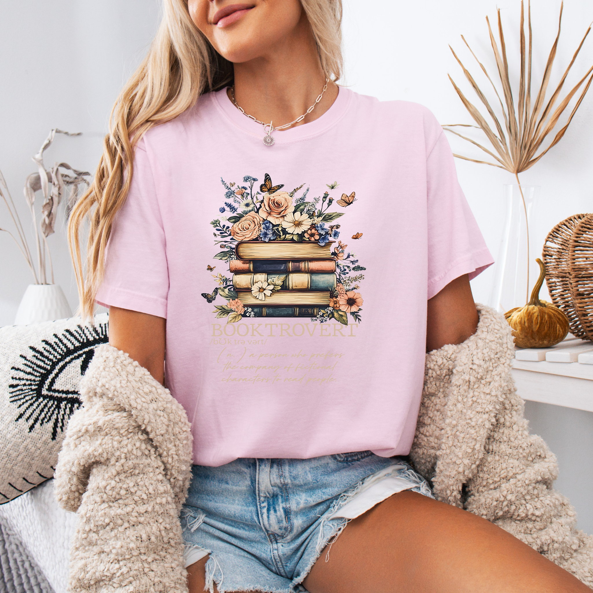 The Booktrovert Life T-shirt 100% Organic Cotton