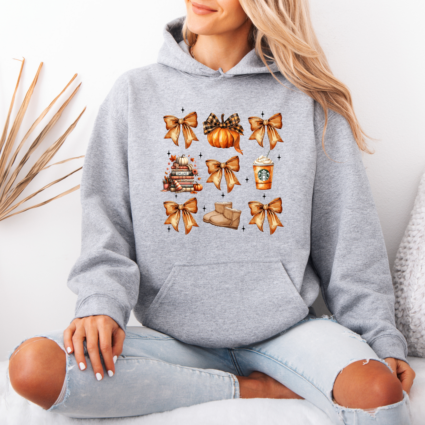 🎀🍂 Cozy Fall Bows 🎃☕Luxuriously Thick Hoodie