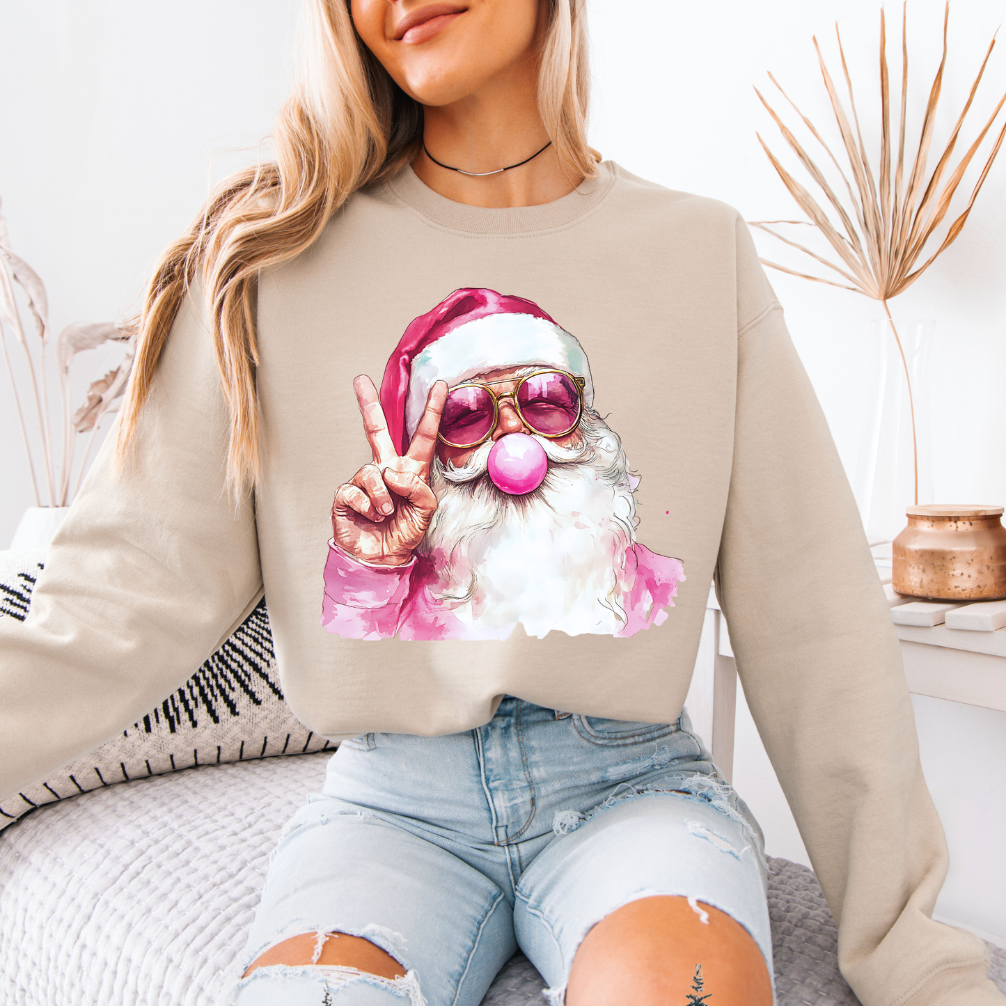 🎅🏻🕶️ Cool Santa ✨  Organic Cotton Sweatshirt