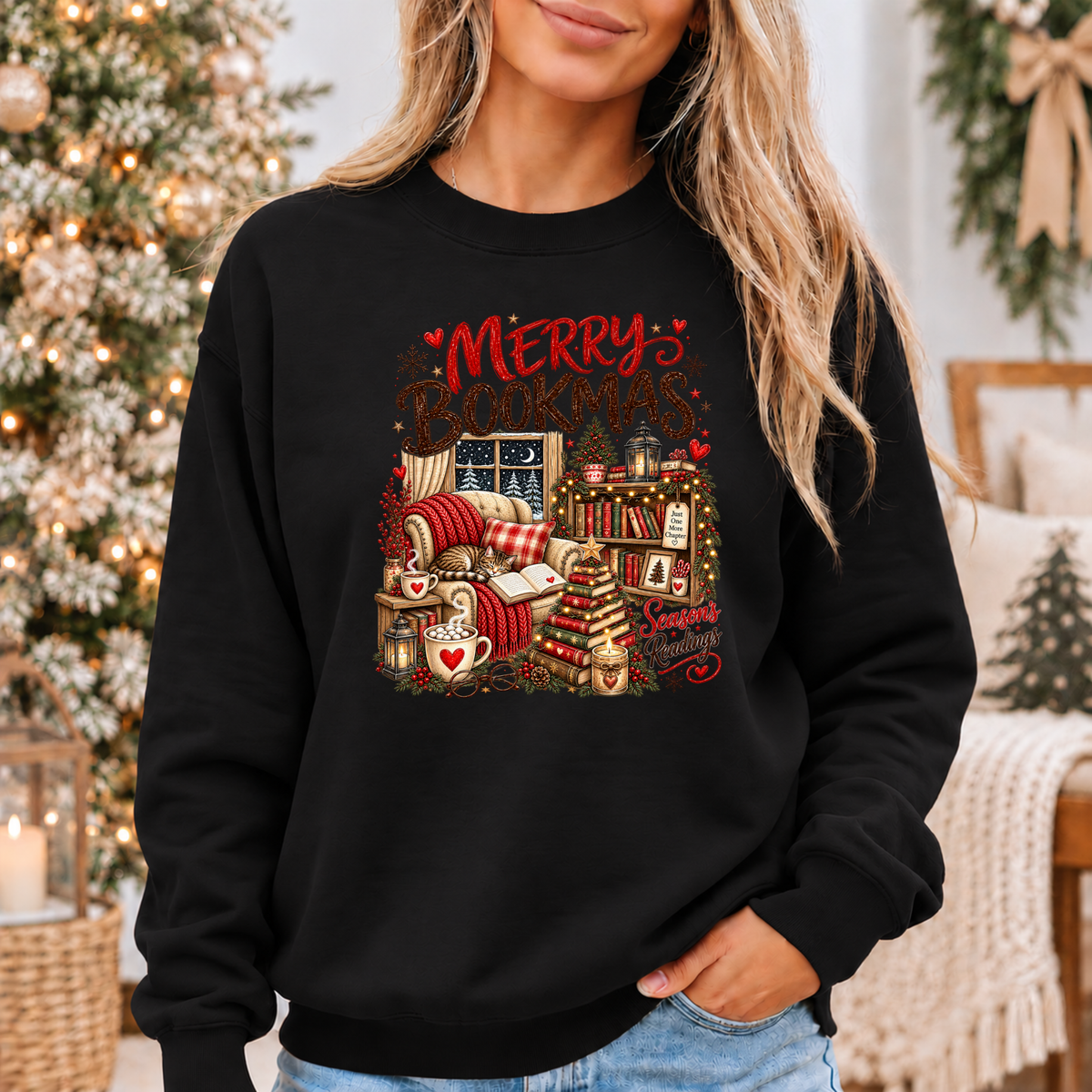 Merry Bookmax & Cosy Chapters 🎄📚❤️ Cosy Christmas Sweatshirt