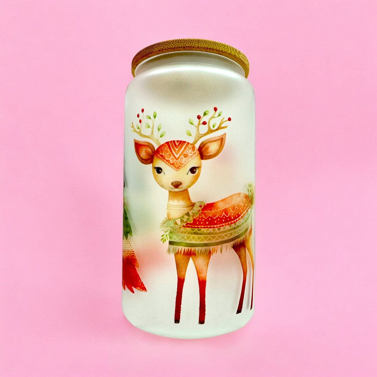🎅 Merry Christmas 16oz Frosted Glass Cup