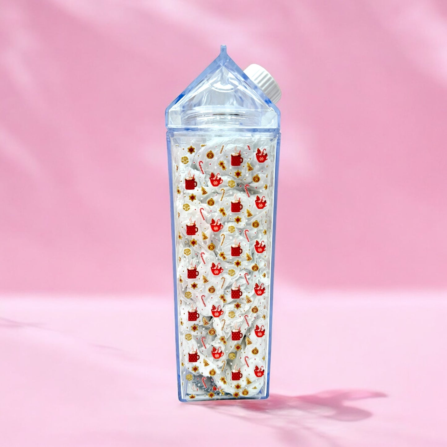 🎅 Christmas Milk Carton Bottle – Hot Cocoa Edition ☕✨