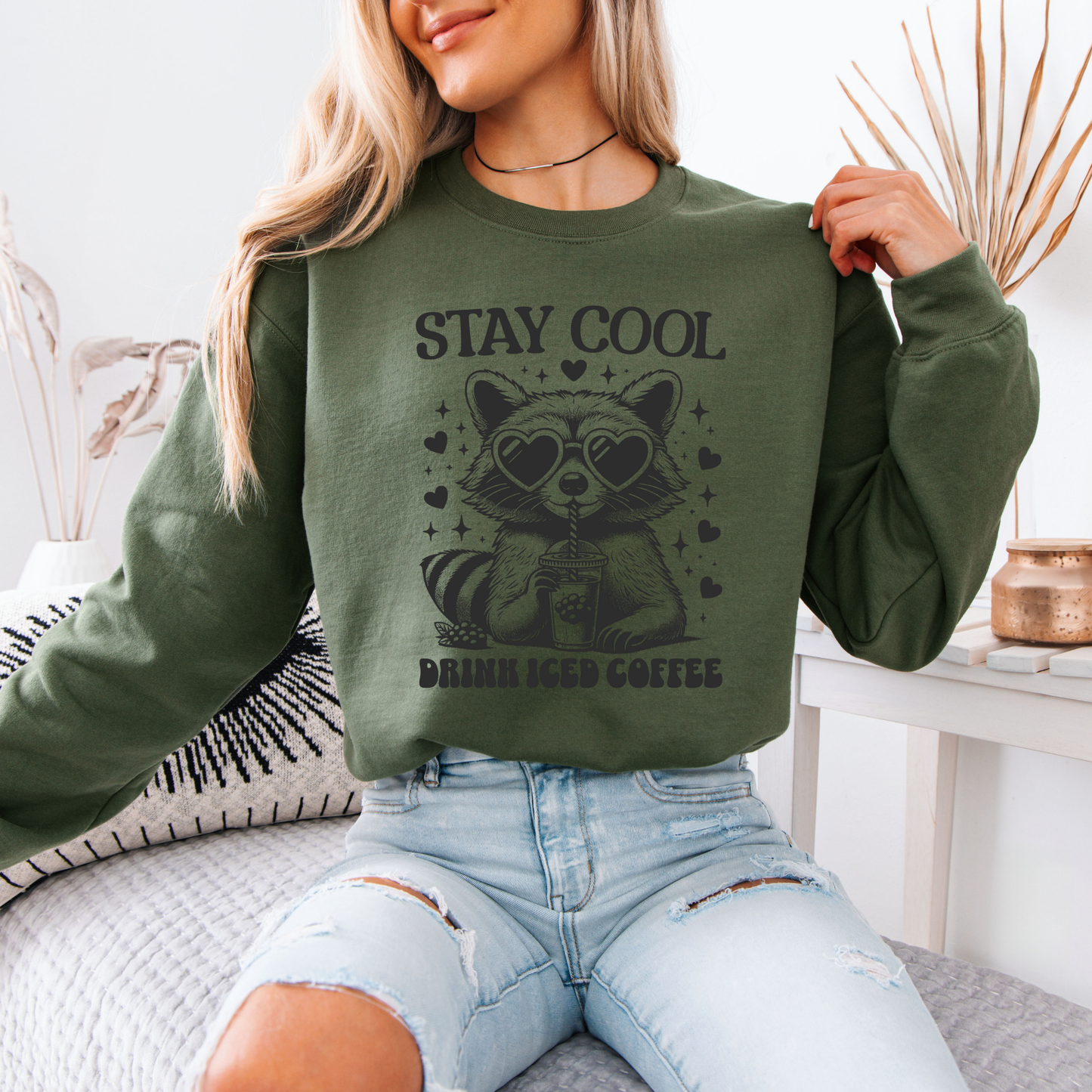 🦝 Stay Cool Raccoon – Iced Coffee Vibes Only ☕❄️💖
