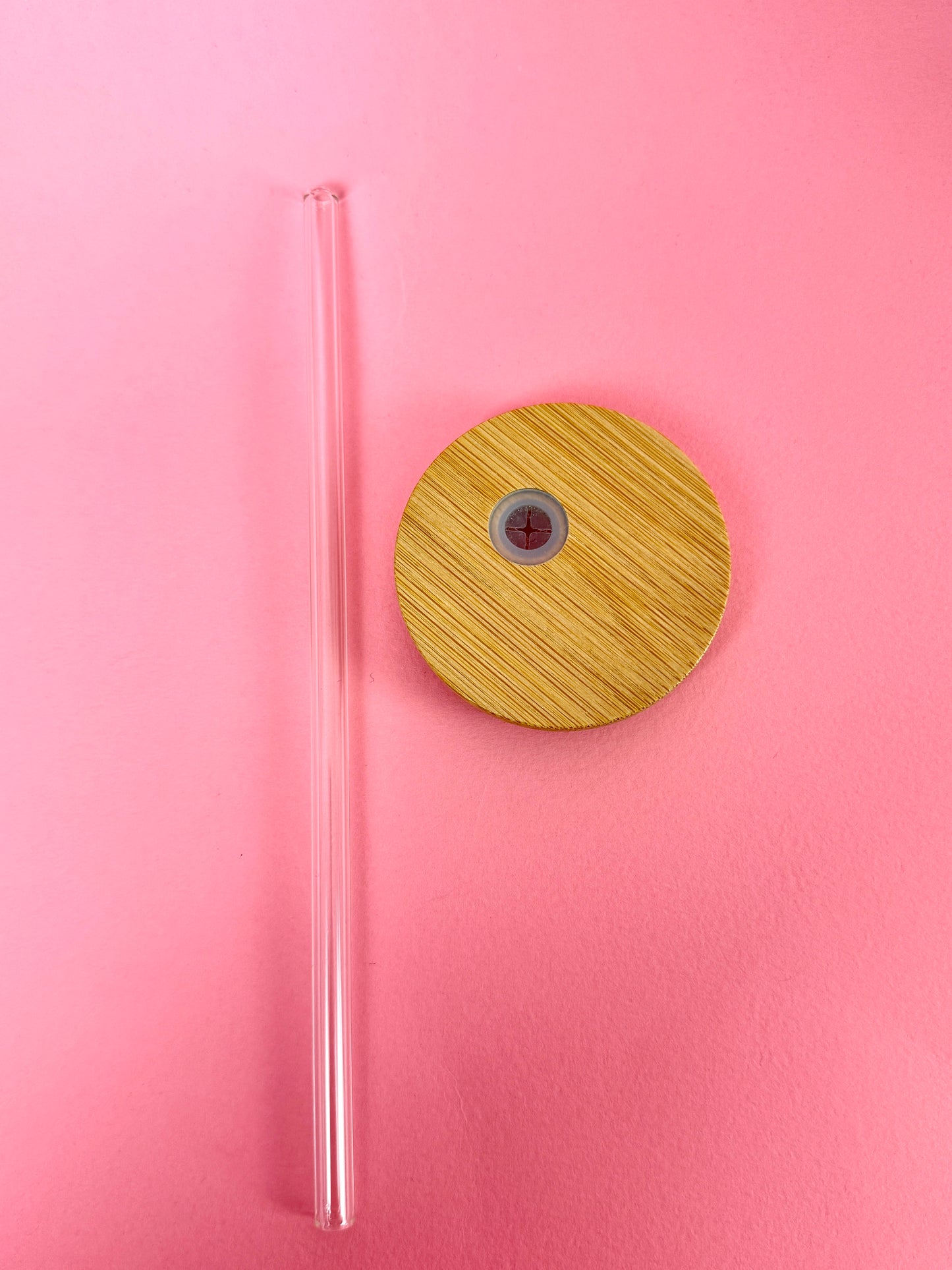 💖 Valentine’s Day Candy Heart Glass Cup – 16oz with Bamboo Lid & Straw 💘
