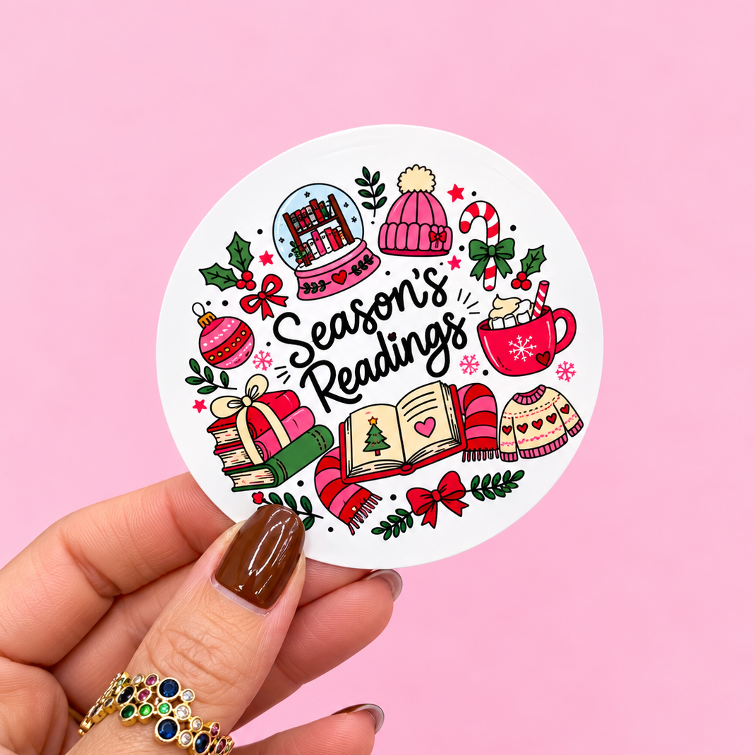 🎄📚 Season’s Readings Christmas Coaster