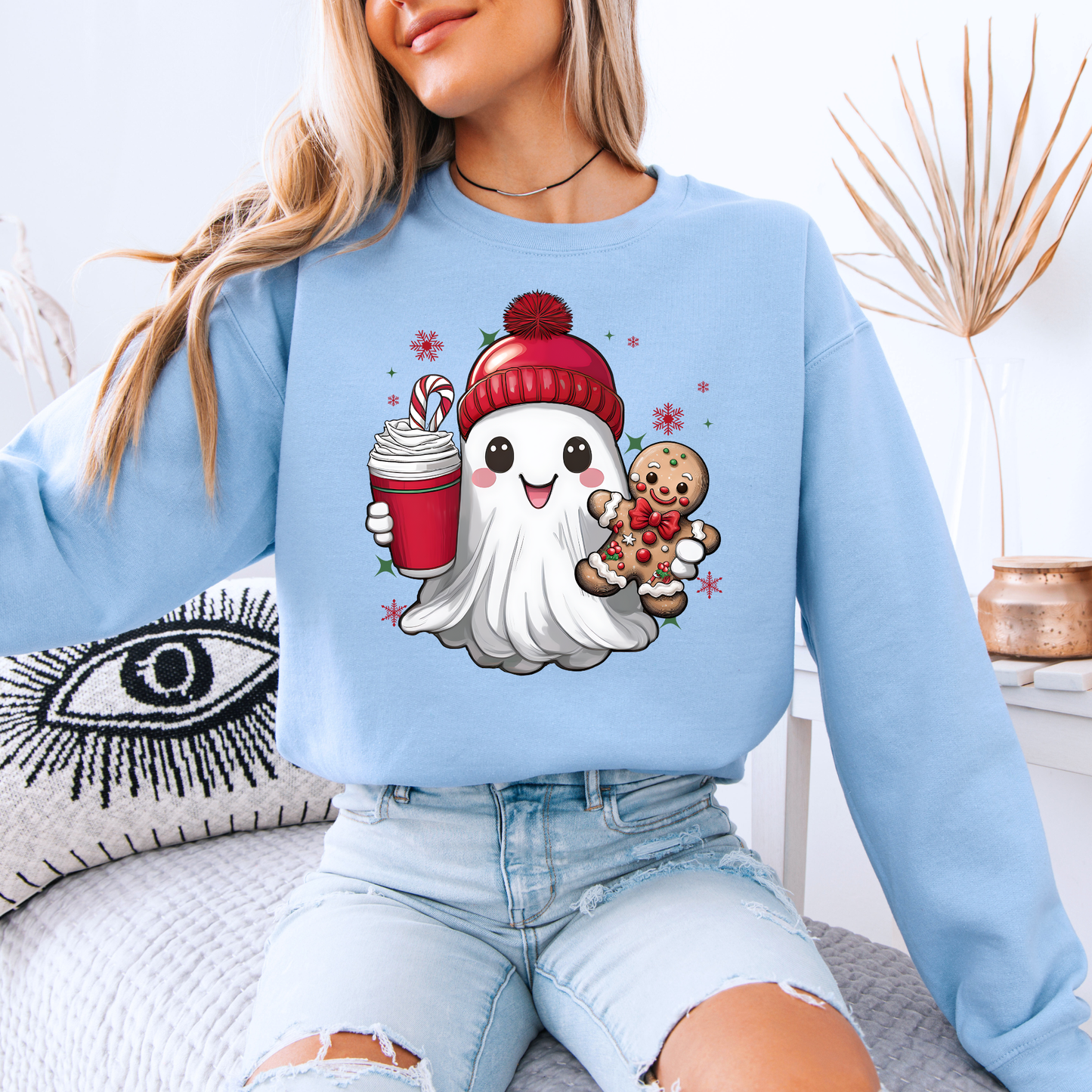 👻 Christmas Boo 🎄✨  Organic Cotton Sweatshirt