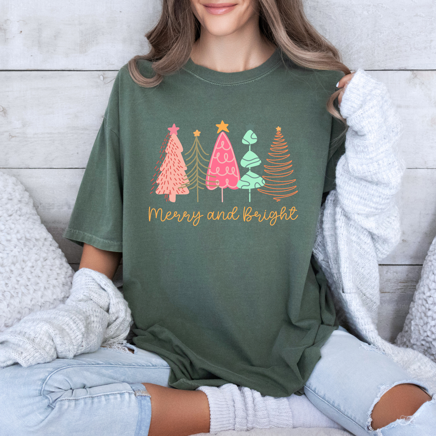 🎄✨ Merry & Bright Forest 🌟 100% Organic Cotton T-Shirt