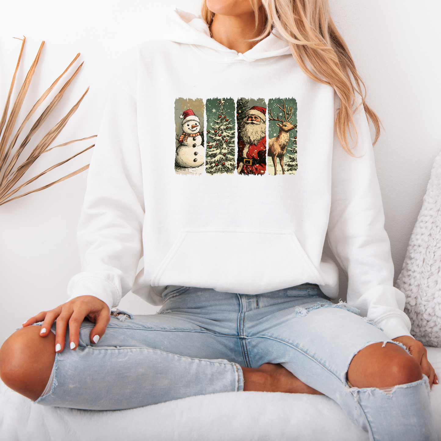 🌟 Retro Holiday Magic 🎄  Luxuriously Thick Hoodie