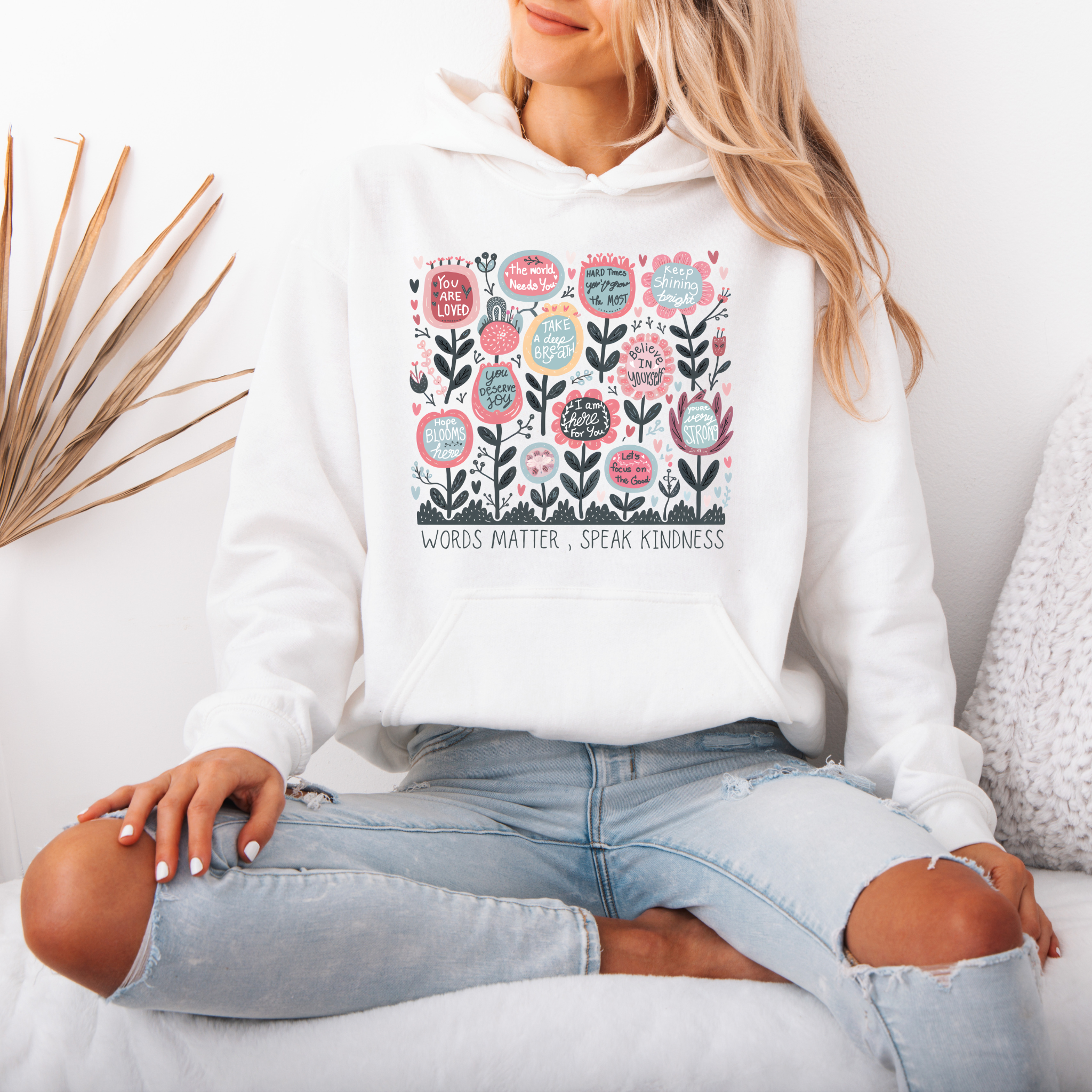 Words Matter Cotton Hoodie