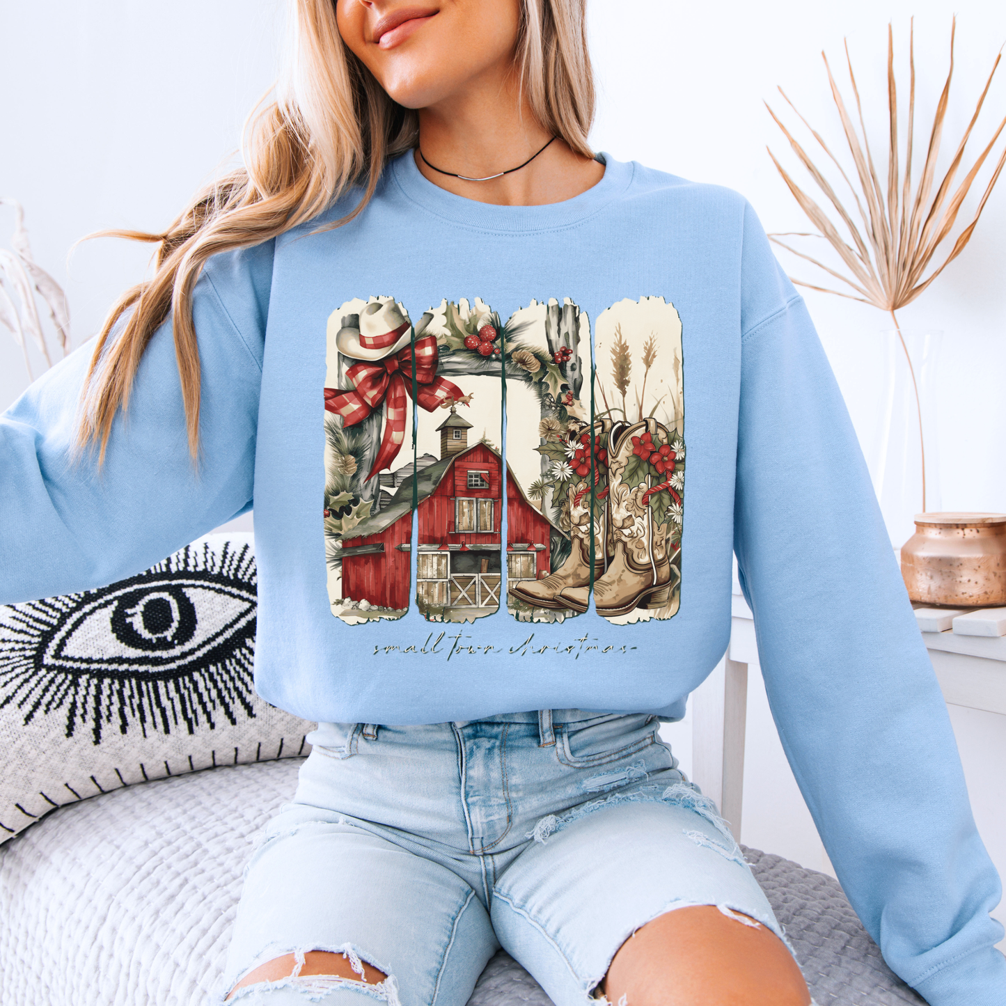 🎄 Small Town Christmas 🏘️ Organic Cotton Sweatshirt