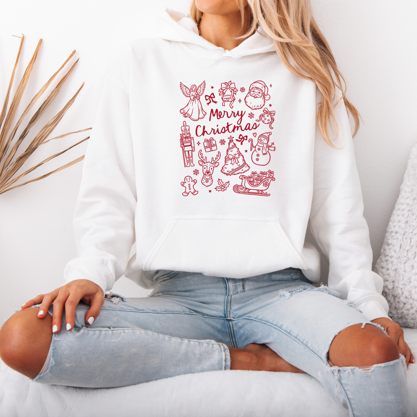 🎄 Christmas Doodles 🖊️ Luxuriously Thick Hoodie
