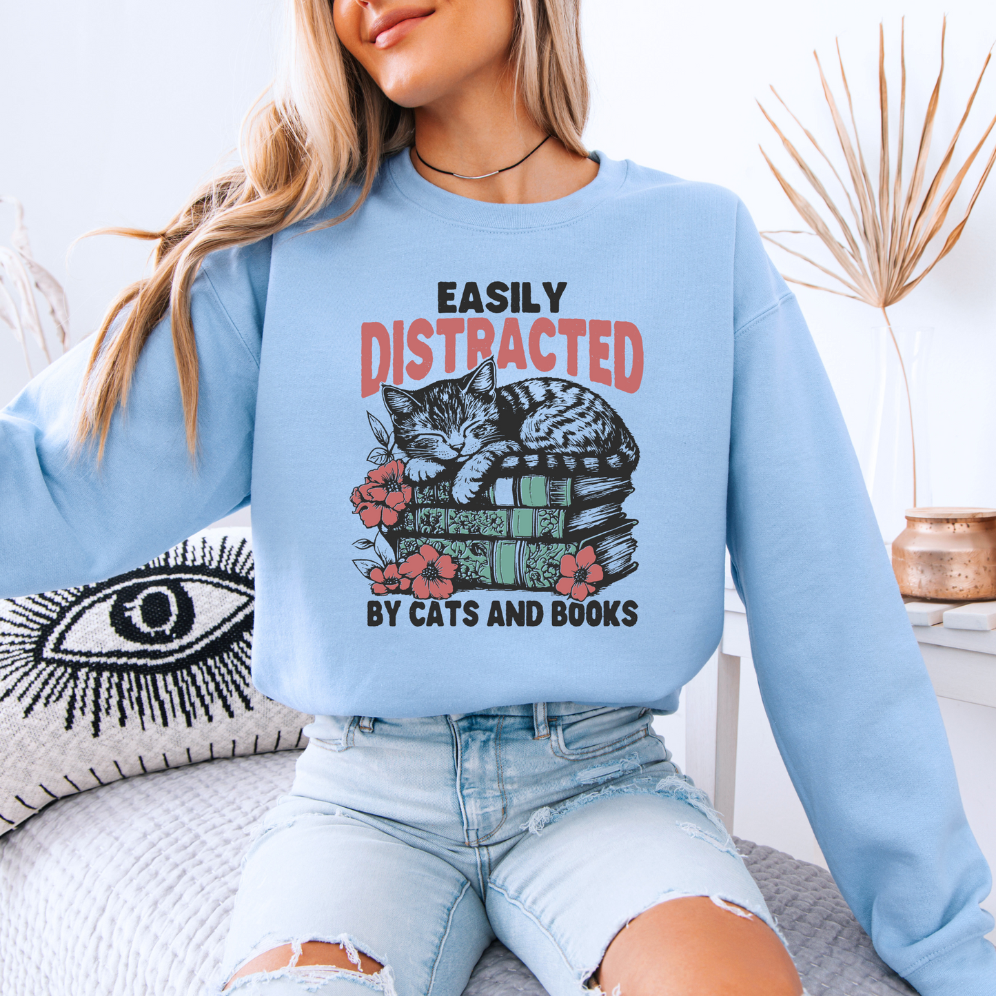 Cat Nap & Chapters Organic Cotton Crewneck Sweatshirt