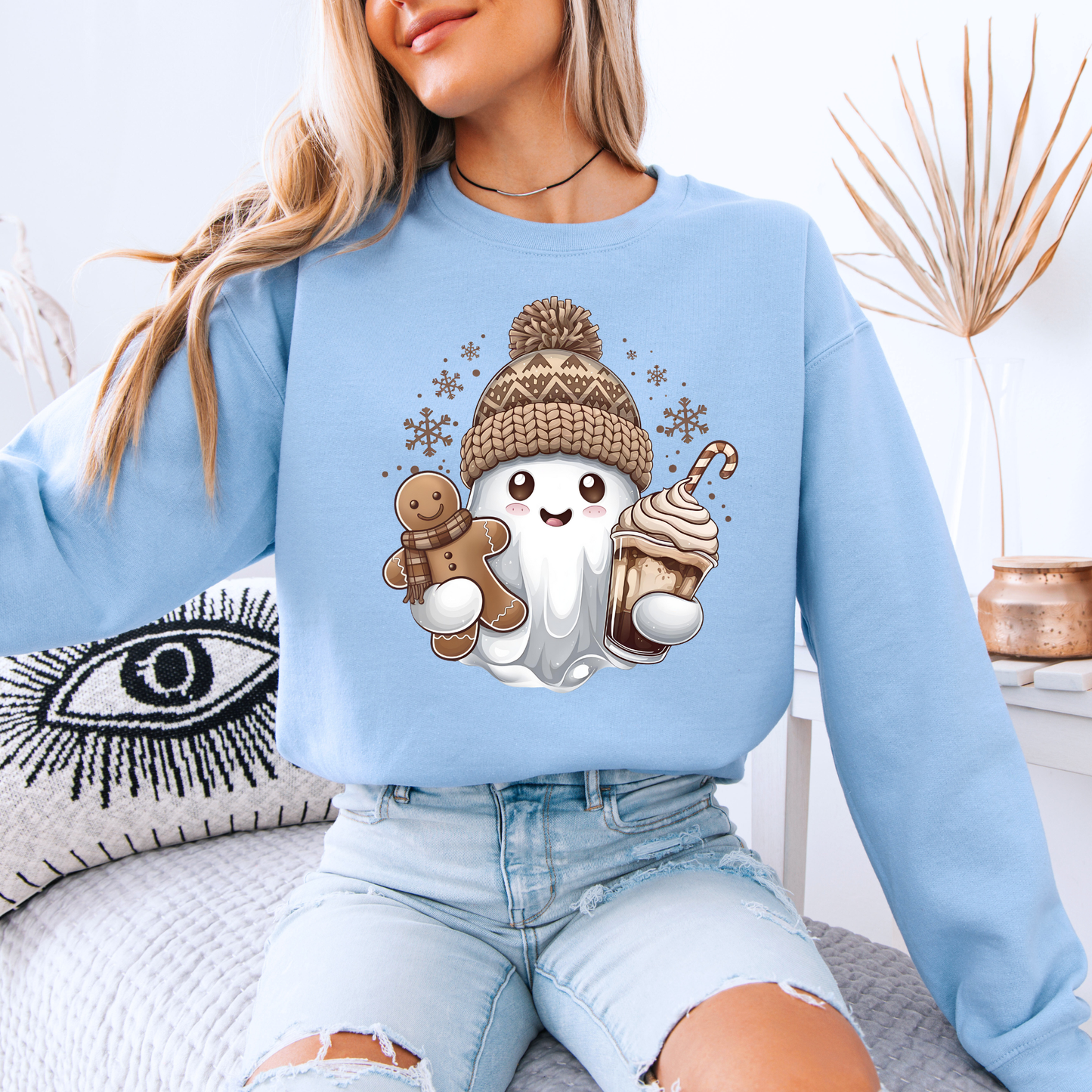 Gingerbread Ghost 👻 Organic Cotton Sweatshirt