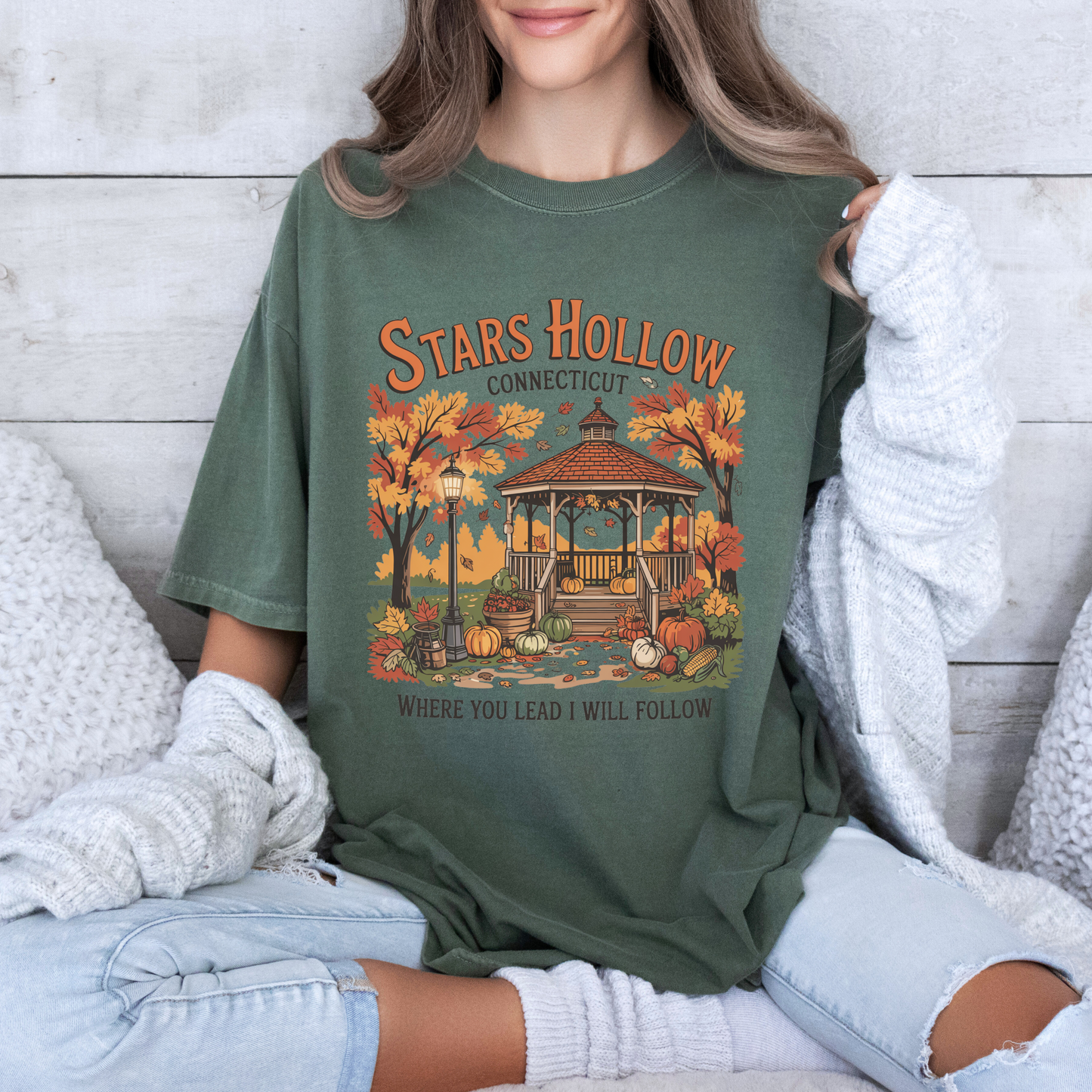 🍂 Stars Hollow Autumn Tee 🎃☕ Organic cotton