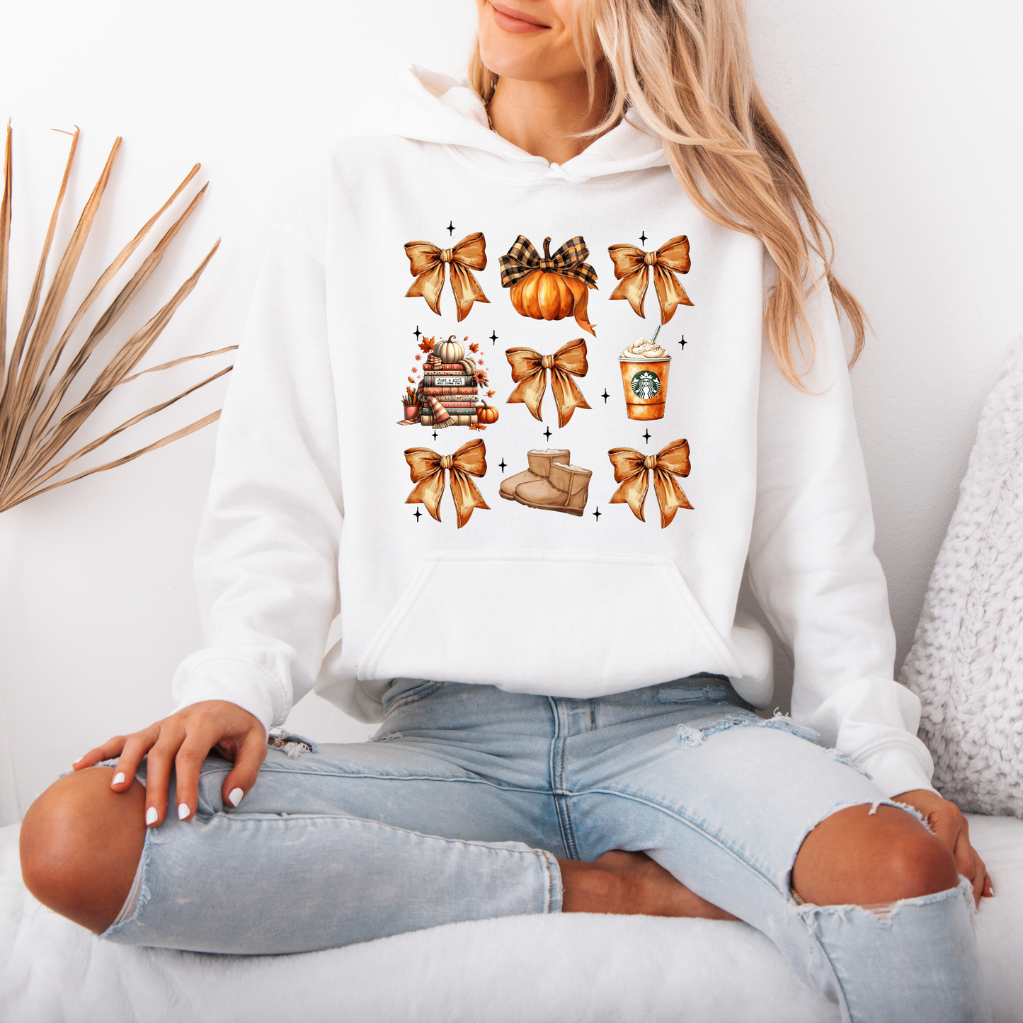 🎀🍂 Cozy Fall Bows 🎃☕Luxuriously Thick Hoodie