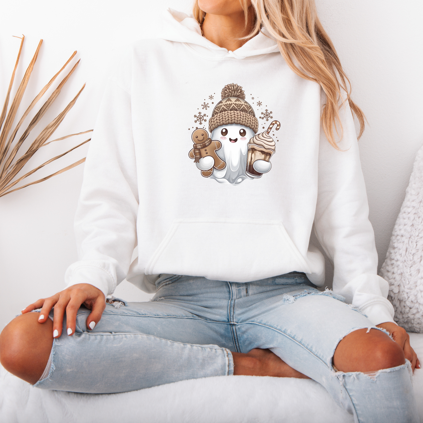 Gingerbread Ghost 👻  Luxuriously Thick Hoodie
