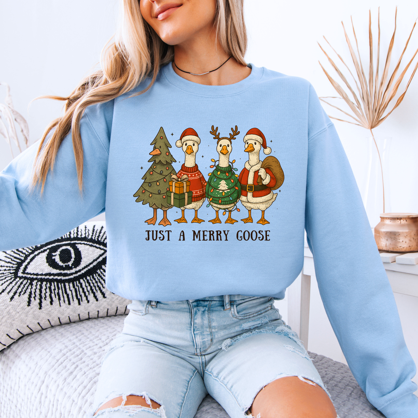 🪿 Just a Merry Goose 🎄 Organic Cotton Sweatshirt