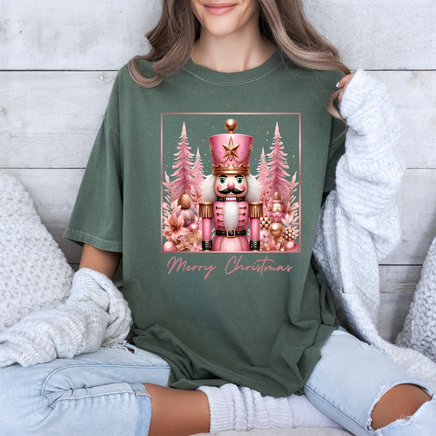 💕🌟 Pink Nutcracker Christmas 🎁 100% Organic Cotton T-Shirt