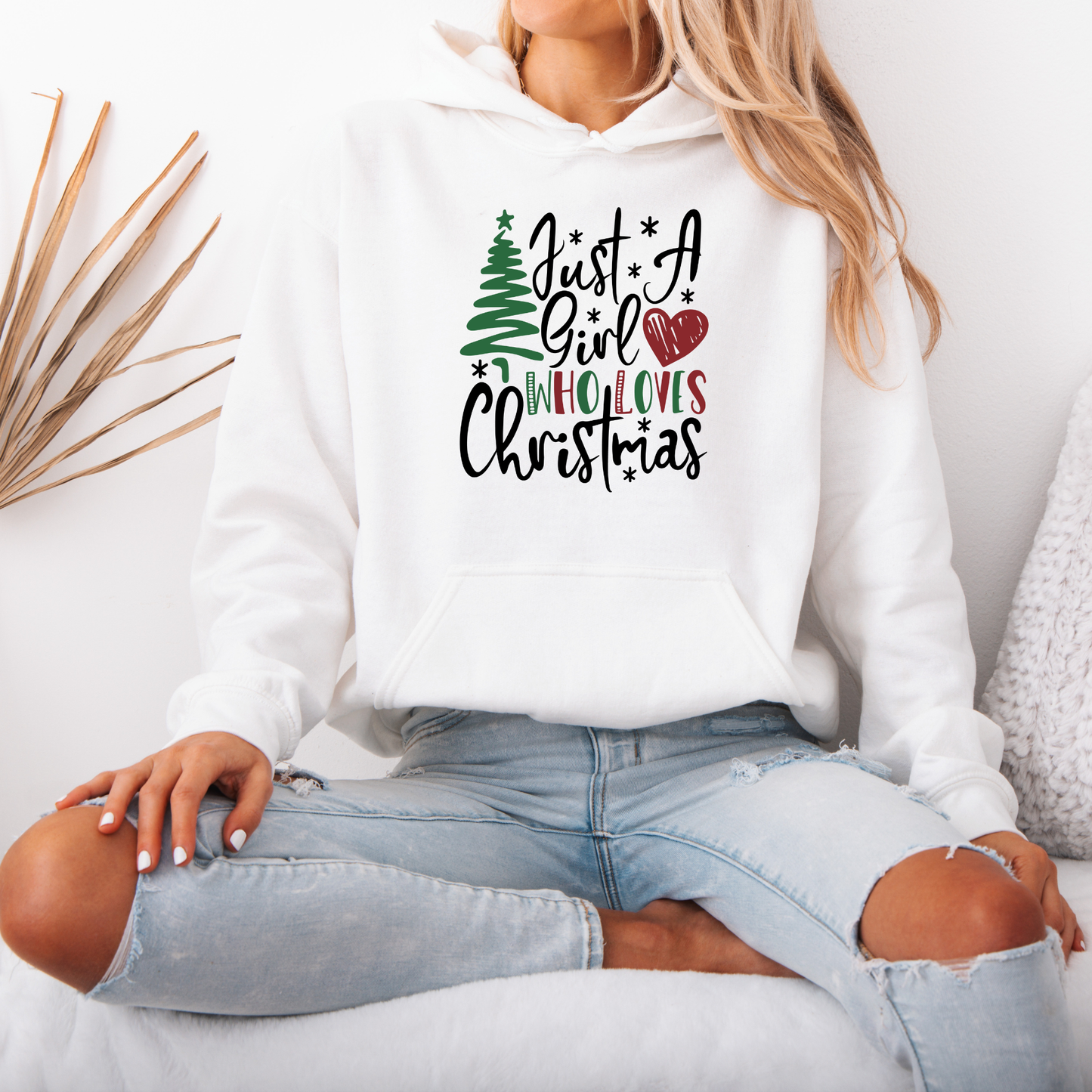 🎄 Just a Girl who loves Christmas 💖  Luxuriously Thick Hoodie
