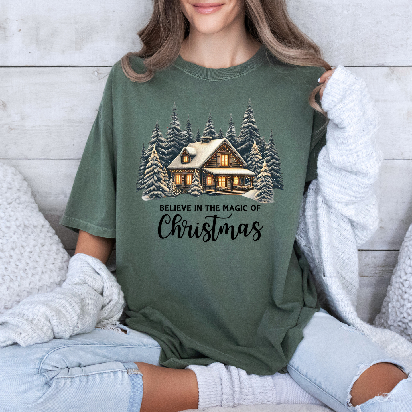 ❄️🏡 Winter Lodge Glow 💫  100% Organic Cotton T-Shirt