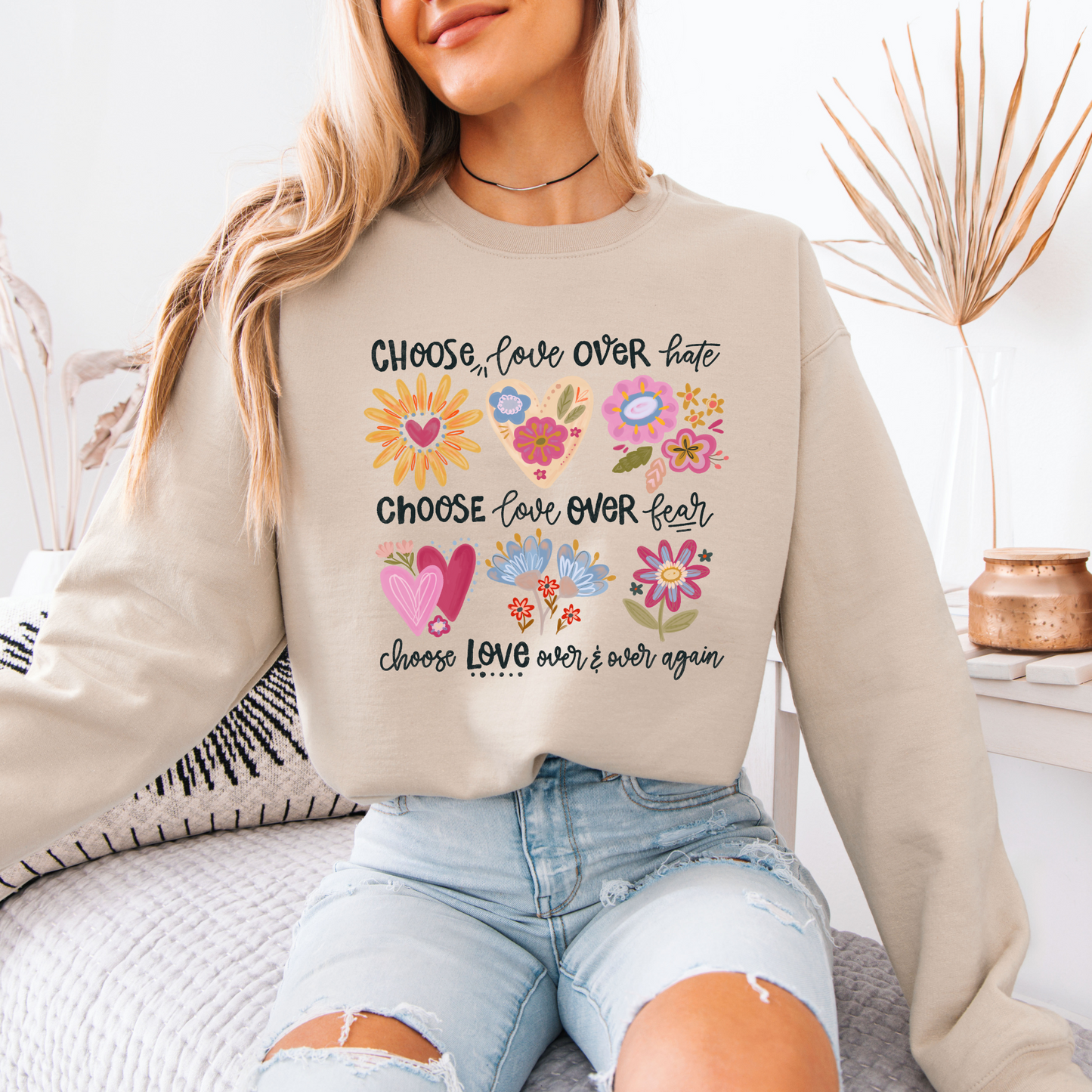 Choose Love Cotton Sweatshirt