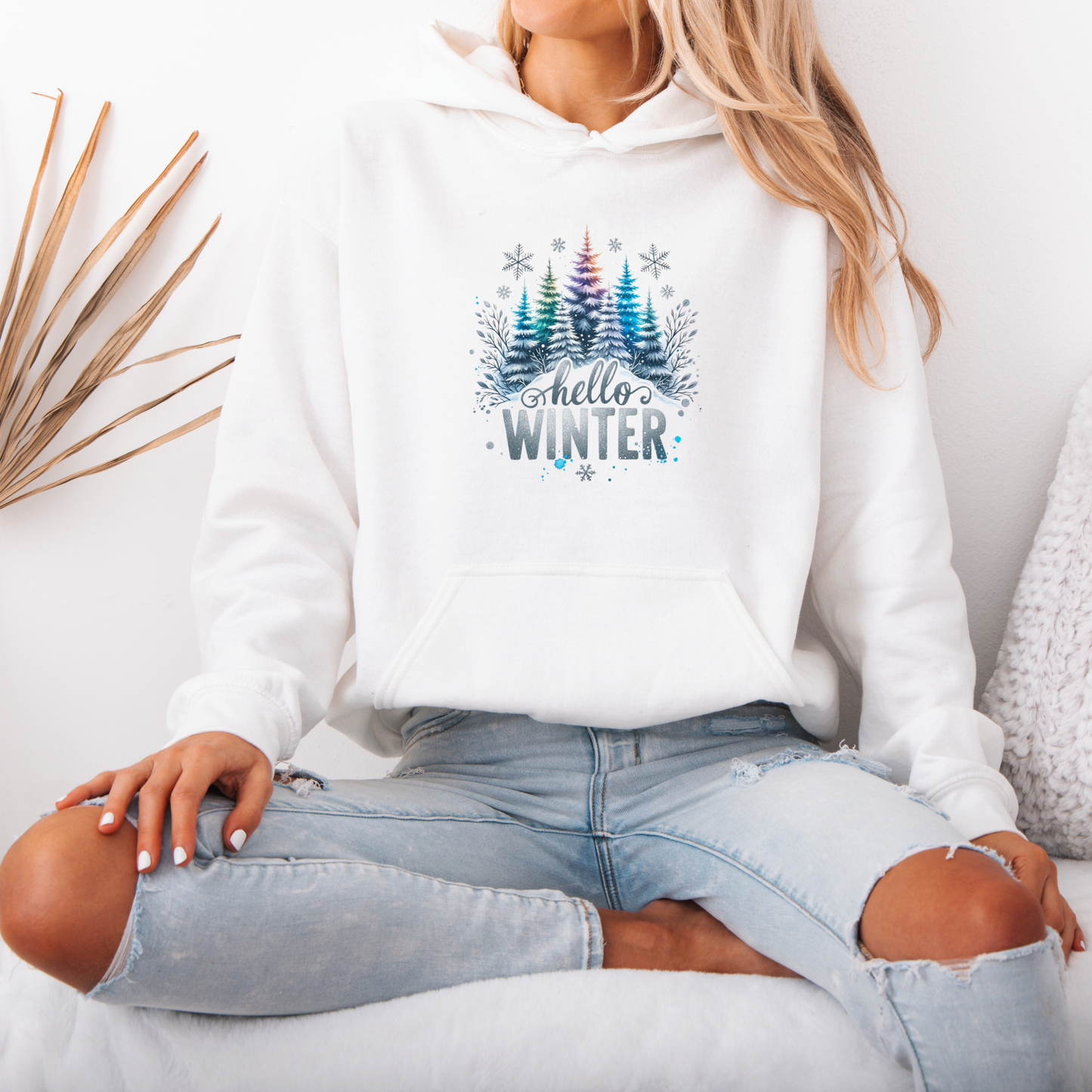 🌲 Frosted Forest Glow ❄️  Luxuriously Thick Hoodie