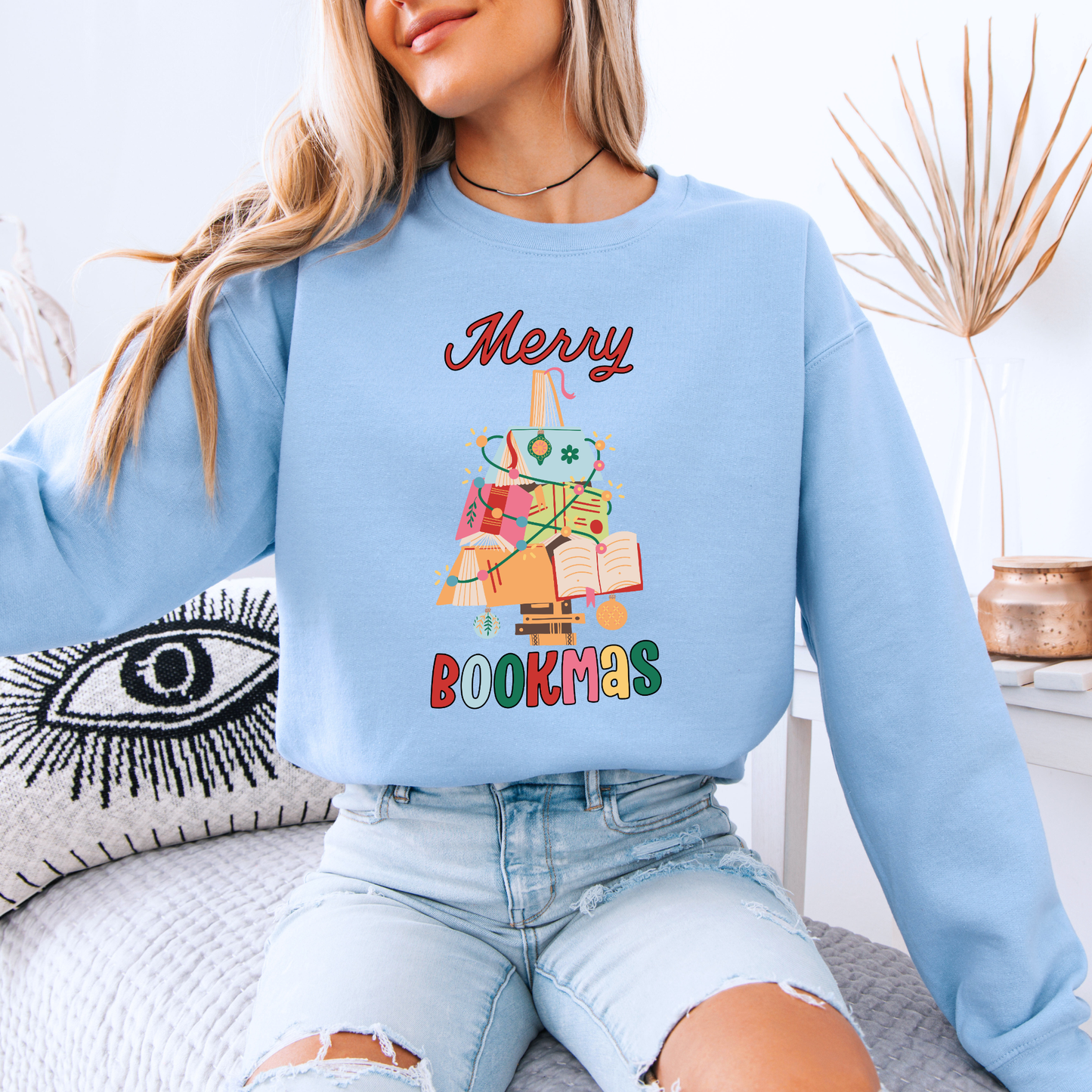 🎄 Merry Bookmas 📚 Organic Cotton Sweatshirt