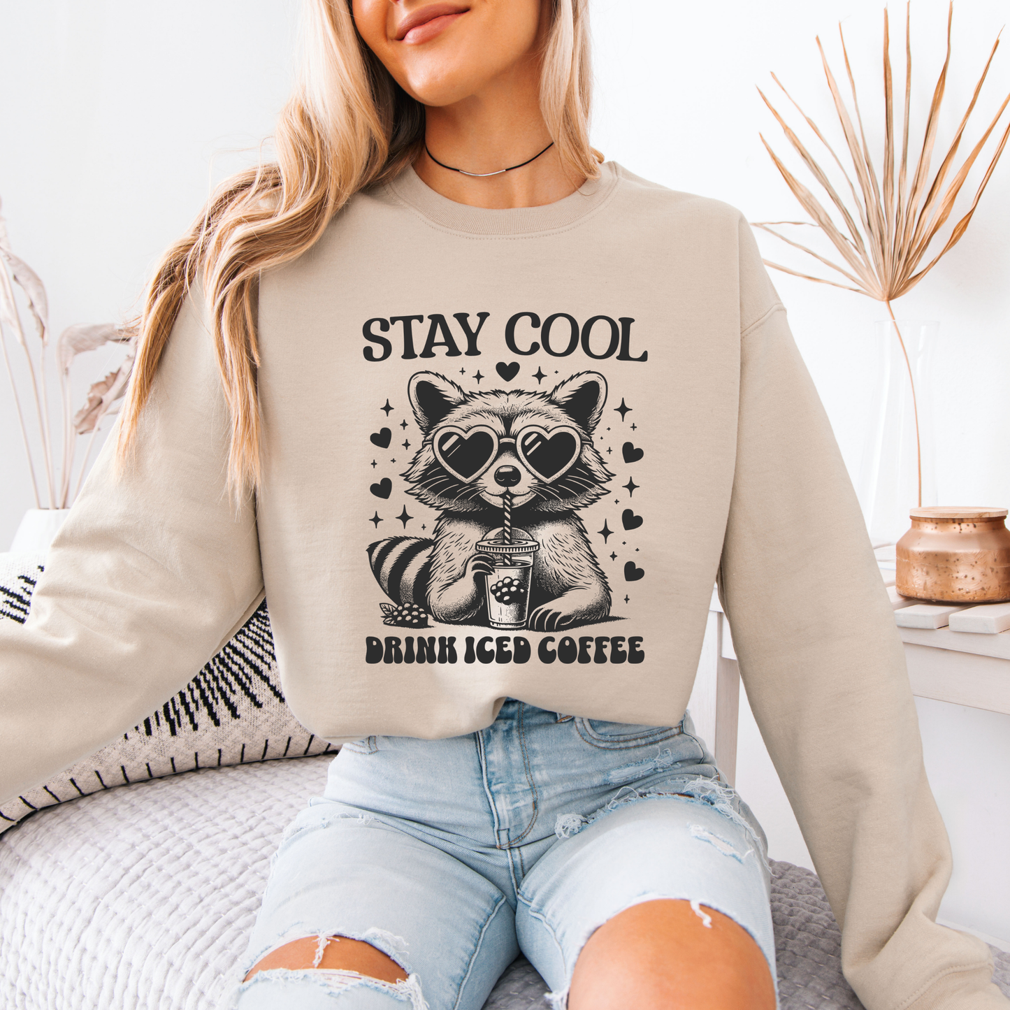 🦝 Stay Cool Raccoon – Iced Coffee Vibes Only ☕❄️💖