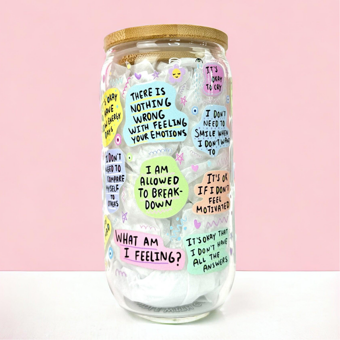 ‘My Mental Breakdown Cup’ 16oz (455ml) Iced Coffee Glass Cup