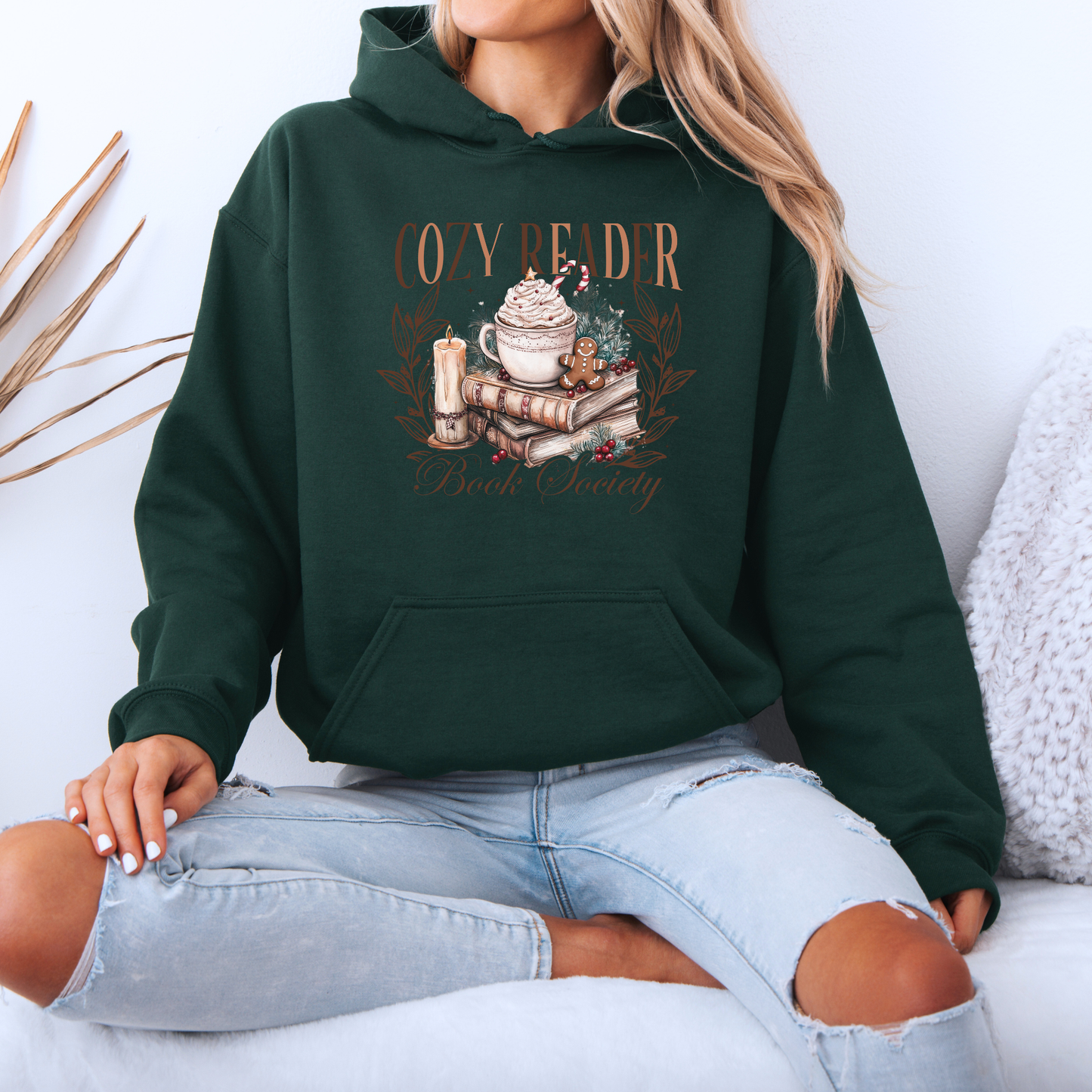 ☕ Cozy Reader Society 📖  Luxuriously Thick Hoodie