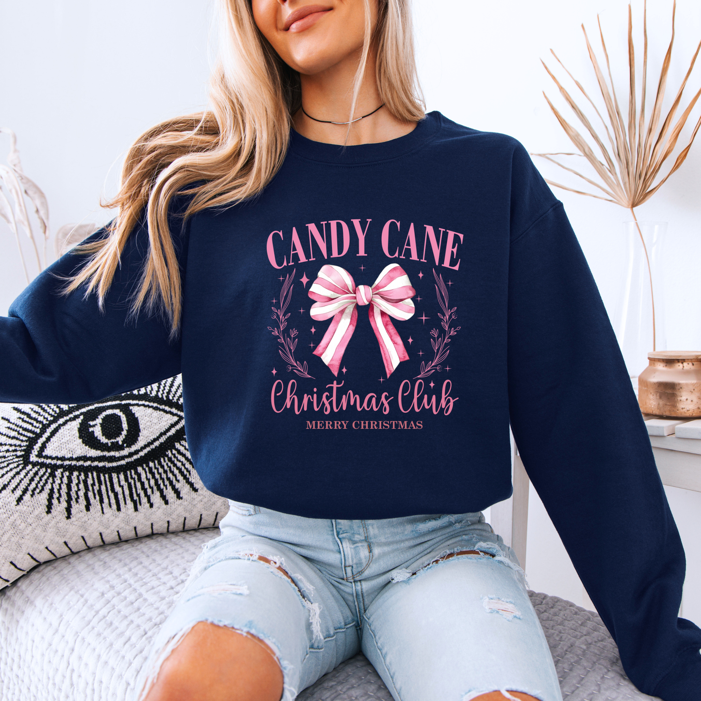 🍭🎄 Candy Cane Christmas Club ✨ Organic Cotton Sweatshirt