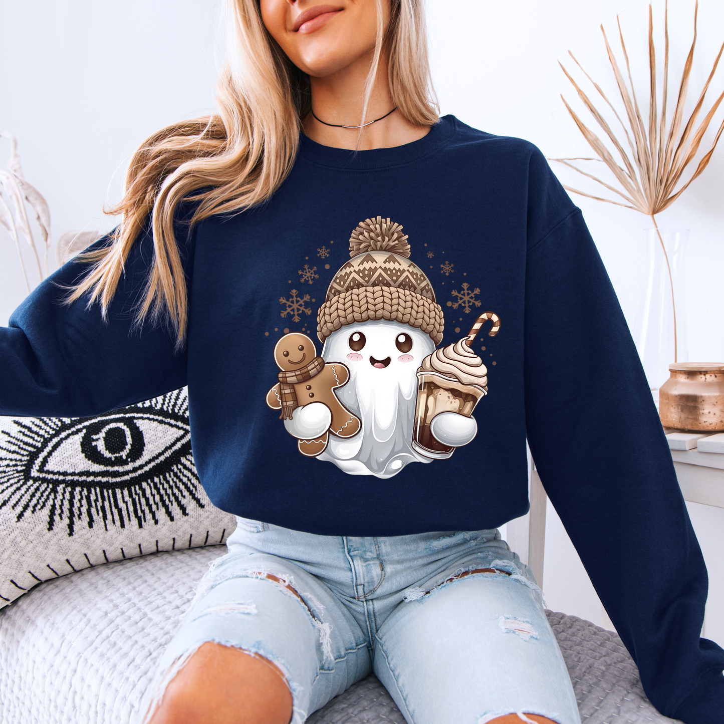 Gingerbread Ghost 👻 Organic Cotton Sweatshirt