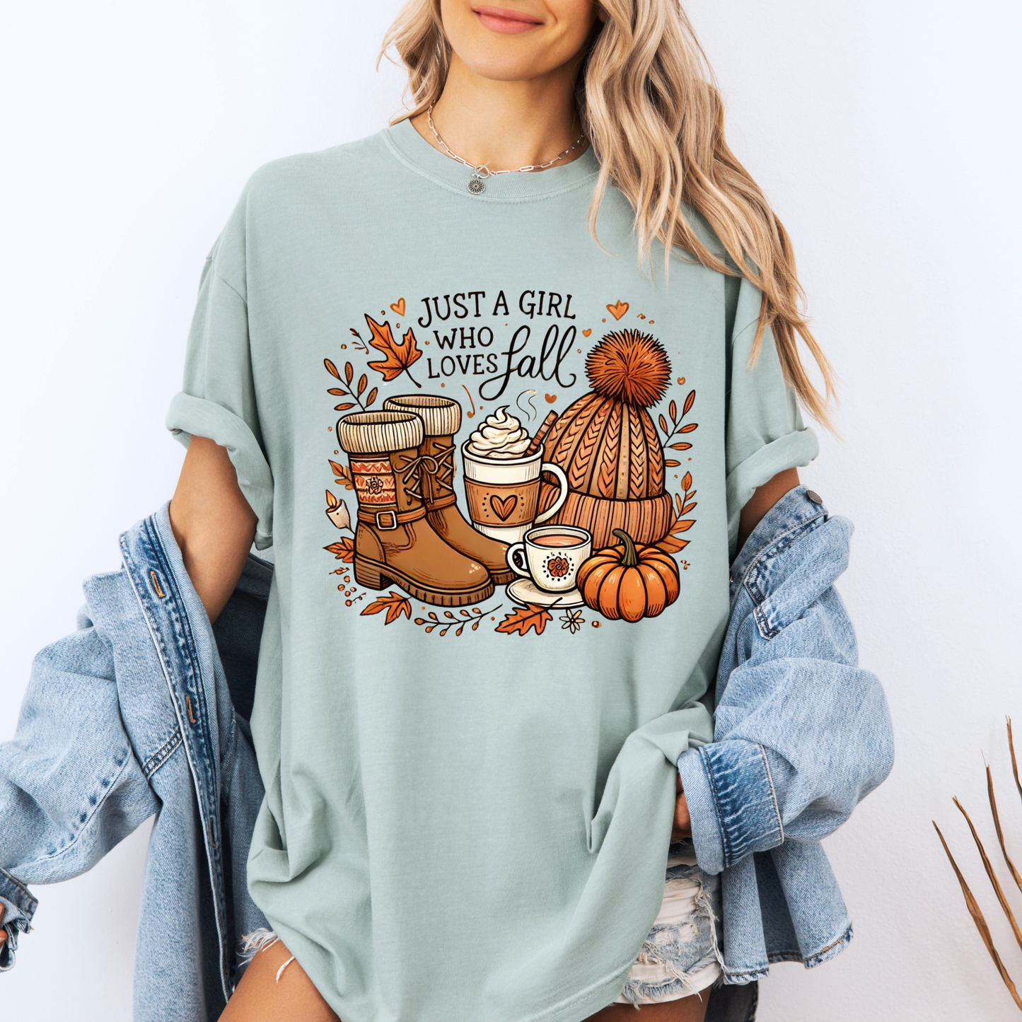 Just a Girl Who Loves Fall - 100% Organic cotton T-shirt