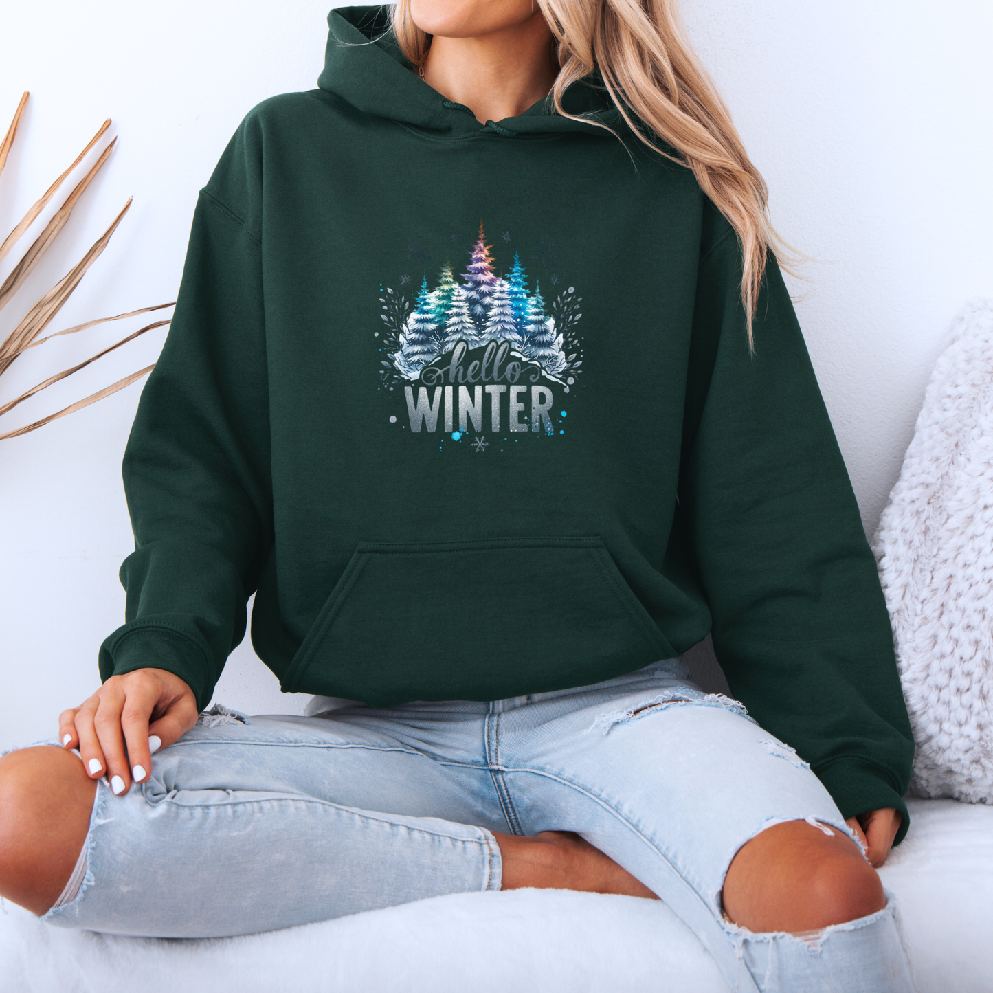 🌲 Frosted Forest Glow ❄️  Luxuriously Thick Hoodie
