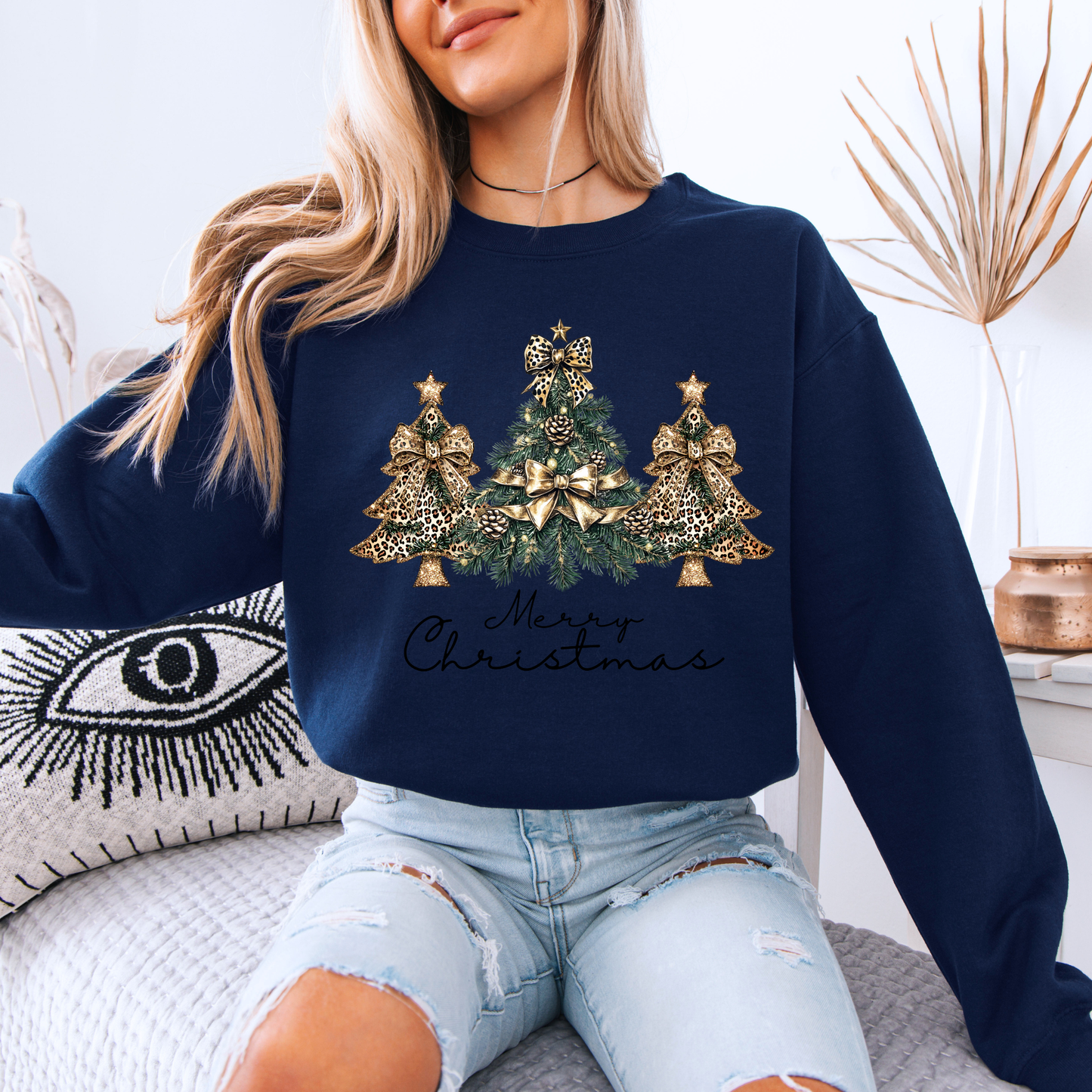 ✨ Golden Glam Christmas 💛🎄 Organic Cotton Sweatshirt